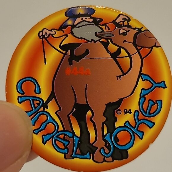 VTG Retro RARE Funny Camel Jokey Jockey Pog Pogs 1994 Chicken Jockey - Picture 3 of 4